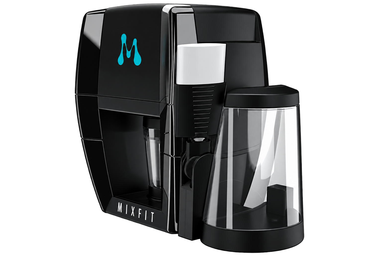 Machine Mixfit avec son module de dosage de poudres et son gobelet.
