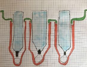 Croquis de concepts de cartouches de dosage.